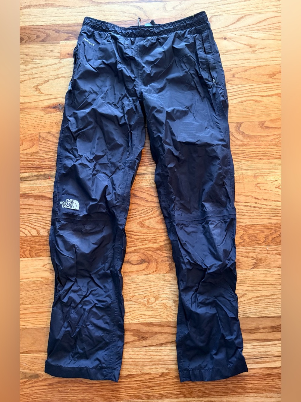 The North Face HyVent Rain Pants Men XL Black Waterproof Mesh Lined Hiking